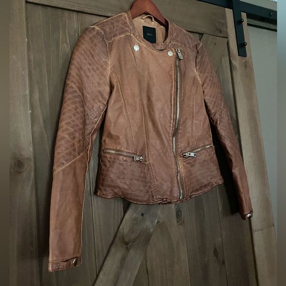 Forever 21 Faux Leather Moto Bomber Jacket - Picture 2 of 14